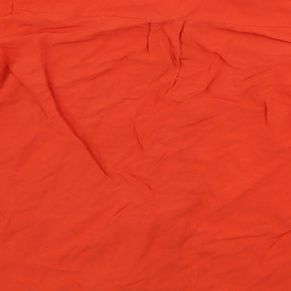 Womens UK Size 14 Peacocks Red Basic Button-Up