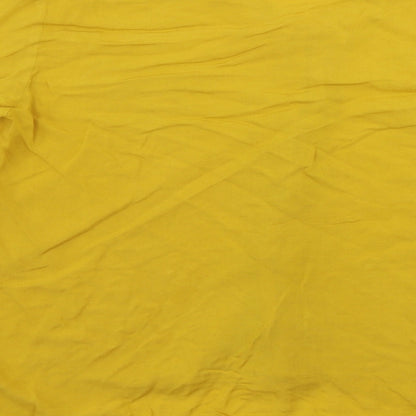 Womens UK Size 14 Atmosphere Yellow Basic Button-Up