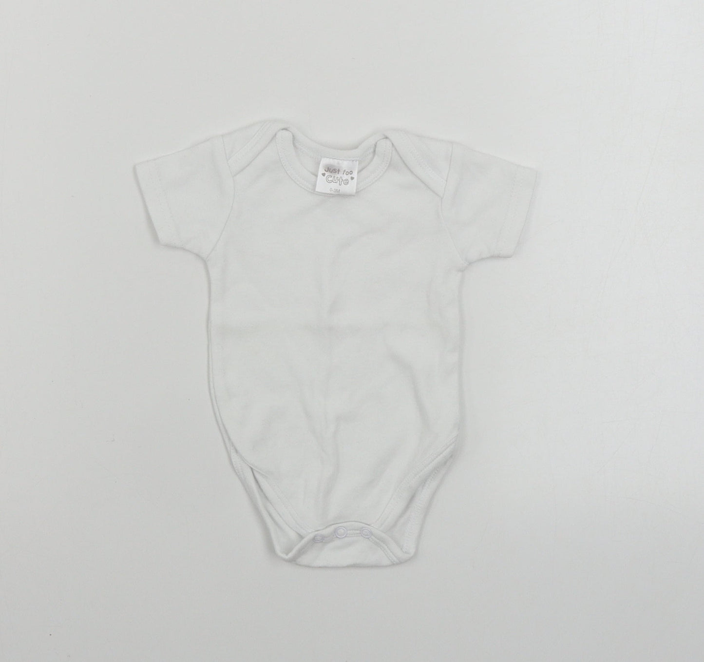 JUST TOO CUTE  Girls White   Babygrow One-Piece Size 0-3 Months