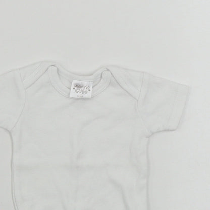 JUST TOO CUTE  Girls White   Babygrow One-Piece Size 0-3 Months
