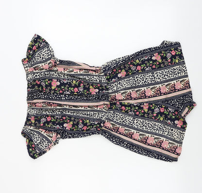 Atmosphere  Womens Black Floral  Jumpsuit One-Piece Size 8