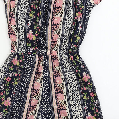 Atmosphere  Womens Black Floral  Jumpsuit One-Piece Size 8