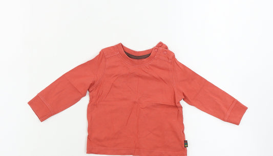 Mothercare Boys Red   Basic T-Shirt Size 6-9 Months
