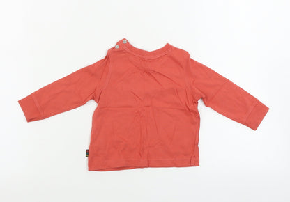 Mothercare Boys Red   Basic T-Shirt Size 6-9 Months