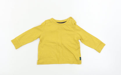 Mothercare  Boys Yellow   Basic T-Shirt Size 6-9 Months