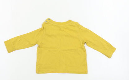 Mothercare  Boys Yellow   Basic T-Shirt Size 6-9 Months