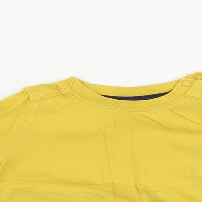 Mothercare  Boys Yellow   Basic T-Shirt Size 6-9 Months
