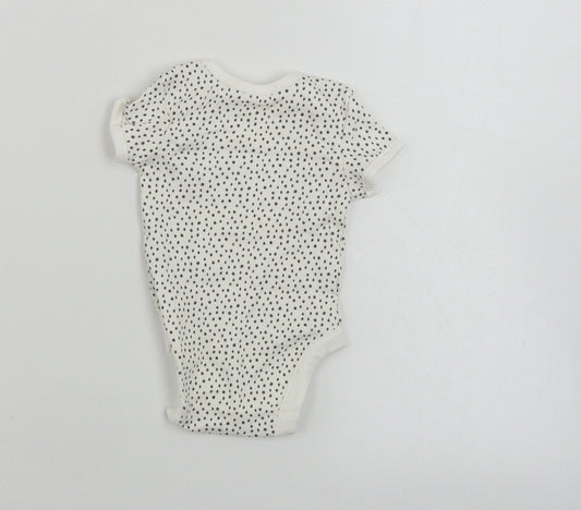 George  Baby White Polka Dot  Babygrow One-Piece Size 0-3 Months