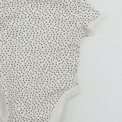 George  Baby White Polka Dot  Babygrow One-Piece Size 0-3 Months