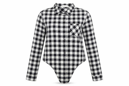 H&M  Girls White Check  Basic Button-Up Size 13-14 Years