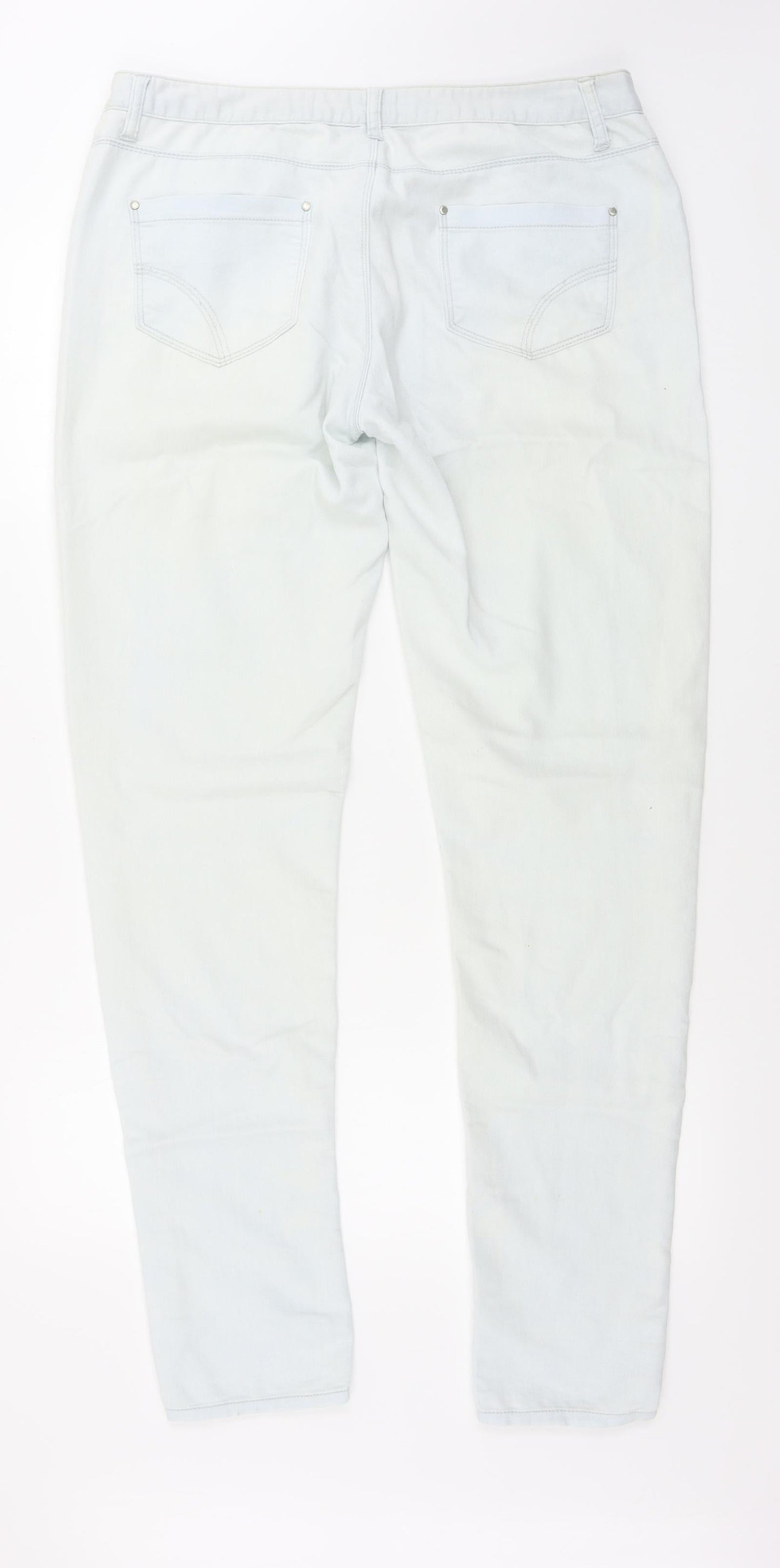 Denim & Co. Womens Green   Skinny Jeans Size 14 L32 in