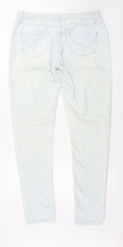 Denim & Co. Womens Green   Skinny Jeans Size 14 L32 in