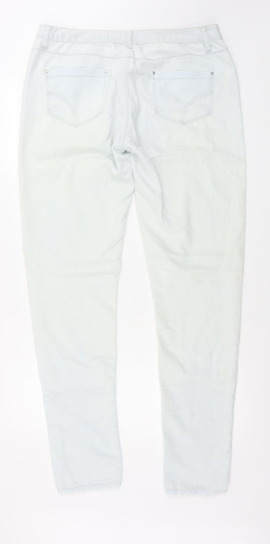 Denim & Co. Womens Green   Skinny Jeans Size 14 L32 in