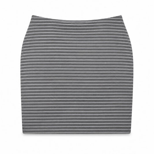 inocence Womens Grey Striped  Bandage Skirt Size 12
