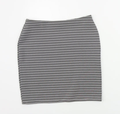 inocence Womens Grey Striped  Bandage Skirt Size 12