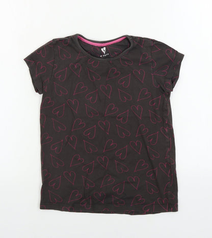 Very  Girls Brown   Basic T-Shirt Size 9 Years
