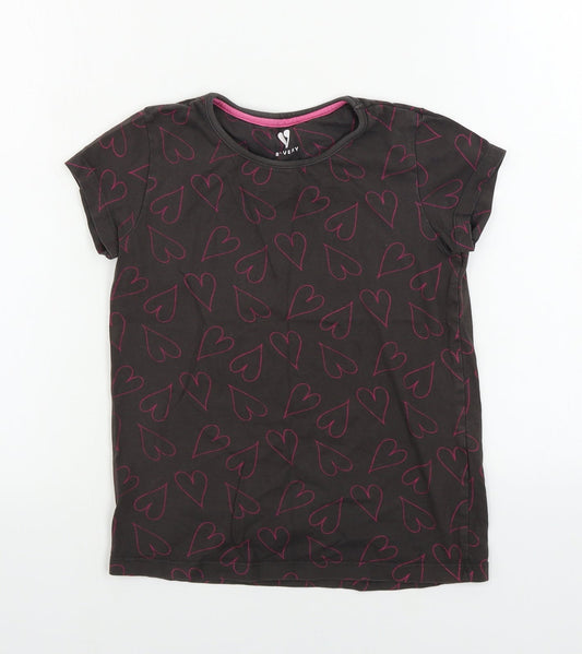 Very  Girls Brown   Basic T-Shirt Size 9 Years