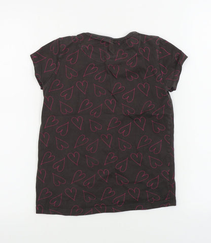 Very  Girls Brown   Basic T-Shirt Size 9 Years
