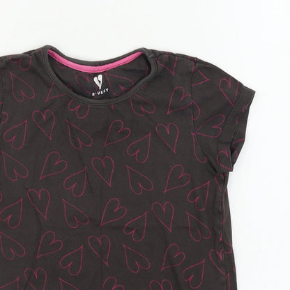 Very  Girls Brown   Basic T-Shirt Size 9 Years