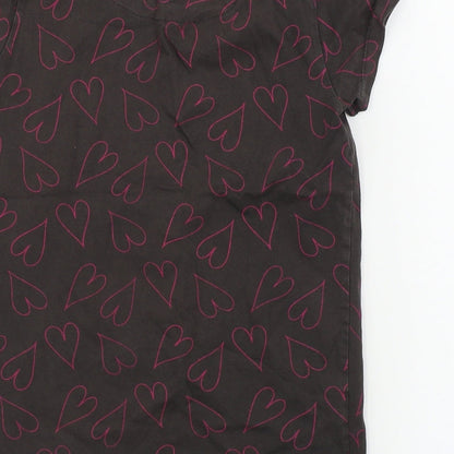 Very  Girls Brown   Basic T-Shirt Size 9 Years