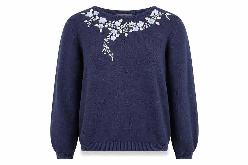 Womens UK Size M Neutral Territory Blue Pullover Jumper