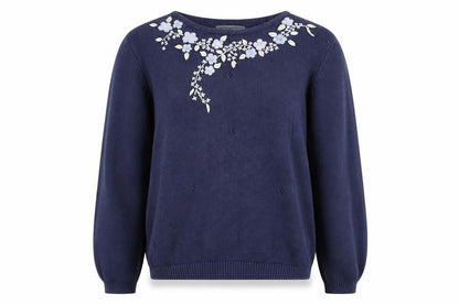 Womens UK Size M Neutral Territory Blue Pullover Jumper