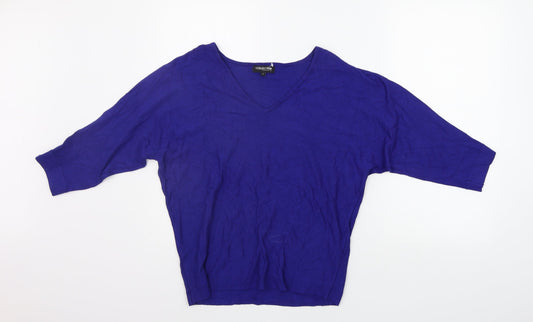 DEBNHAMS Womens Blue   Pullover Jumper Size S