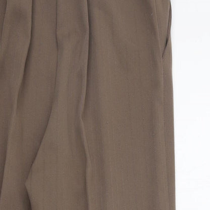 Womens UK Size 14 Preworn Regular Fit  Brown Trousers