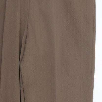 Womens UK Size 14 Preworn Regular Fit  Brown Trousers