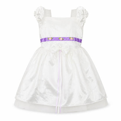 Preworn Girls White   A-Line  Size 3 Years  - Glitter Detail