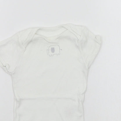 F&F Baby White   Babygrow One-Piece Size 6-9 Months