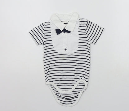 H&M Baby Black Striped  Babygrow One-Piece Size 9-12 Months