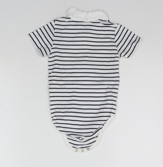 H&M Baby Black Striped  Babygrow One-Piece Size 9-12 Months