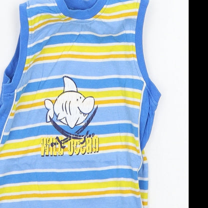 TUP TUP Baby Blue Striped  Babygrow One-Piece Size 9-12 Months