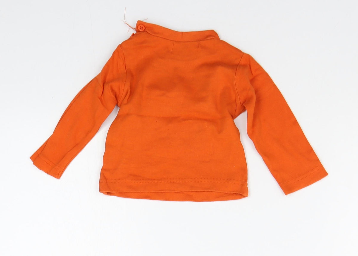 Early Days Boys Orange Geometric  Basic T-Shirt Size 6-9 Months