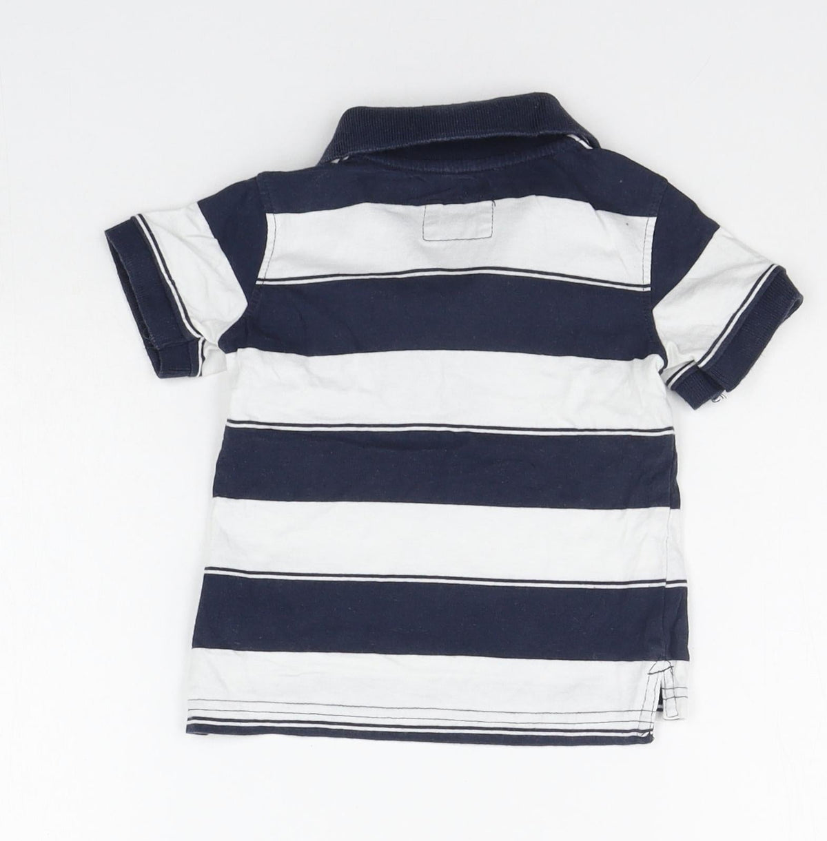 H&M Boys Blue Striped  Basic Polo Size 9-12 Months
