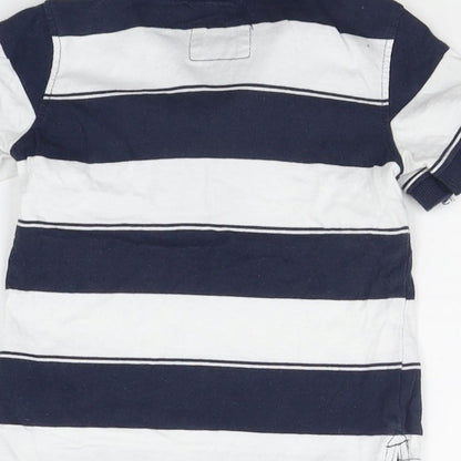H&M Boys Blue Striped  Basic Polo Size 9-12 Months