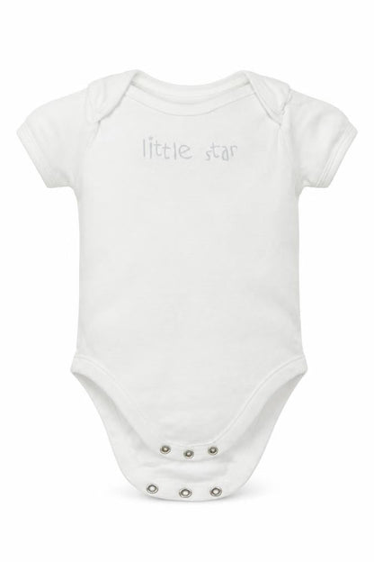 F&F Baby White   Babygrow One-Piece Size 6-9 Months  - Little Star