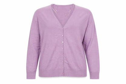 Bonmarché Womens Purple Cardigan Jumper Size XL