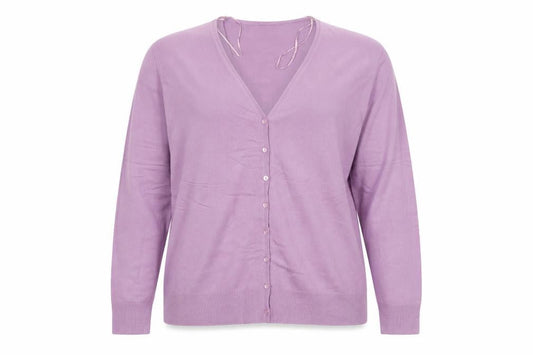 Womens UK Size XL bm collection Purple Cardigan Jumper