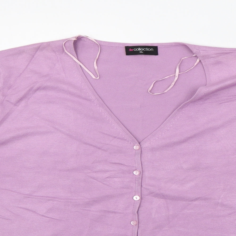 Womens UK Size XL bm collection Purple Cardigan Jumper