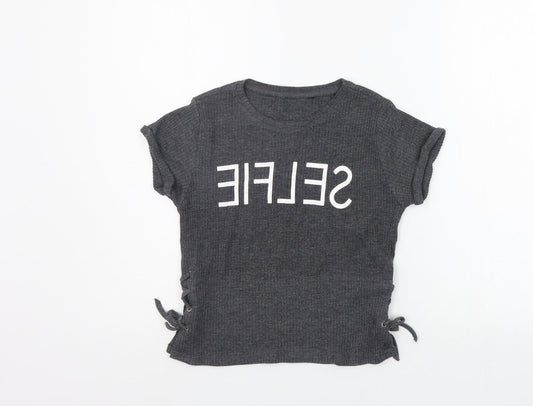 915 Generation Girls Grey   Basic Polo Size 12-13 Years