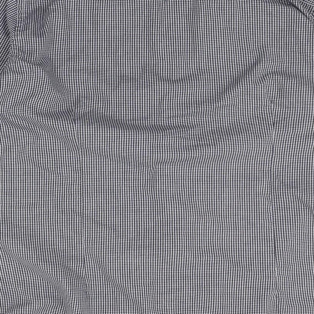 Retro Fire Mens Blue Check   Button-Up Size XL