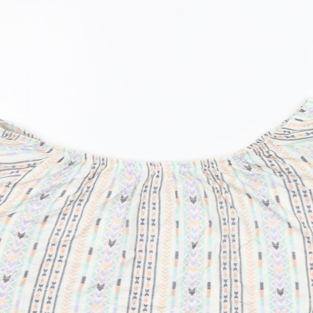 Womens UK Size 10 New Look White Basic Blouse
