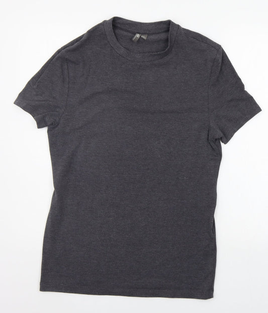 Womens UK Size L ASOS Grey Basic T-Shirt