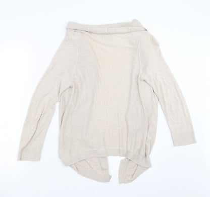 H&M Womens Beige  Knit Cardigan Jumper Size S