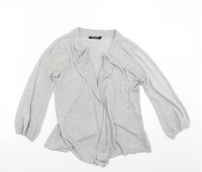 Primark Womens Grey  Knit Cardigan Jumper Size 8