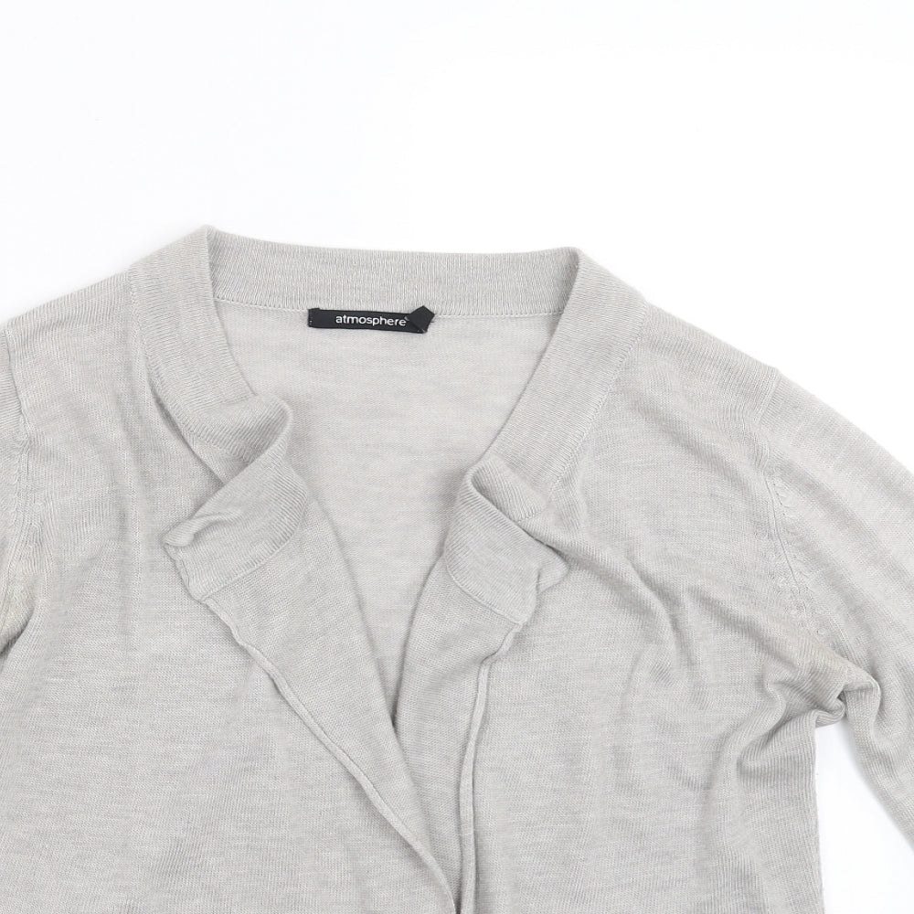 Primark Womens Grey  Knit Cardigan Jumper Size 8