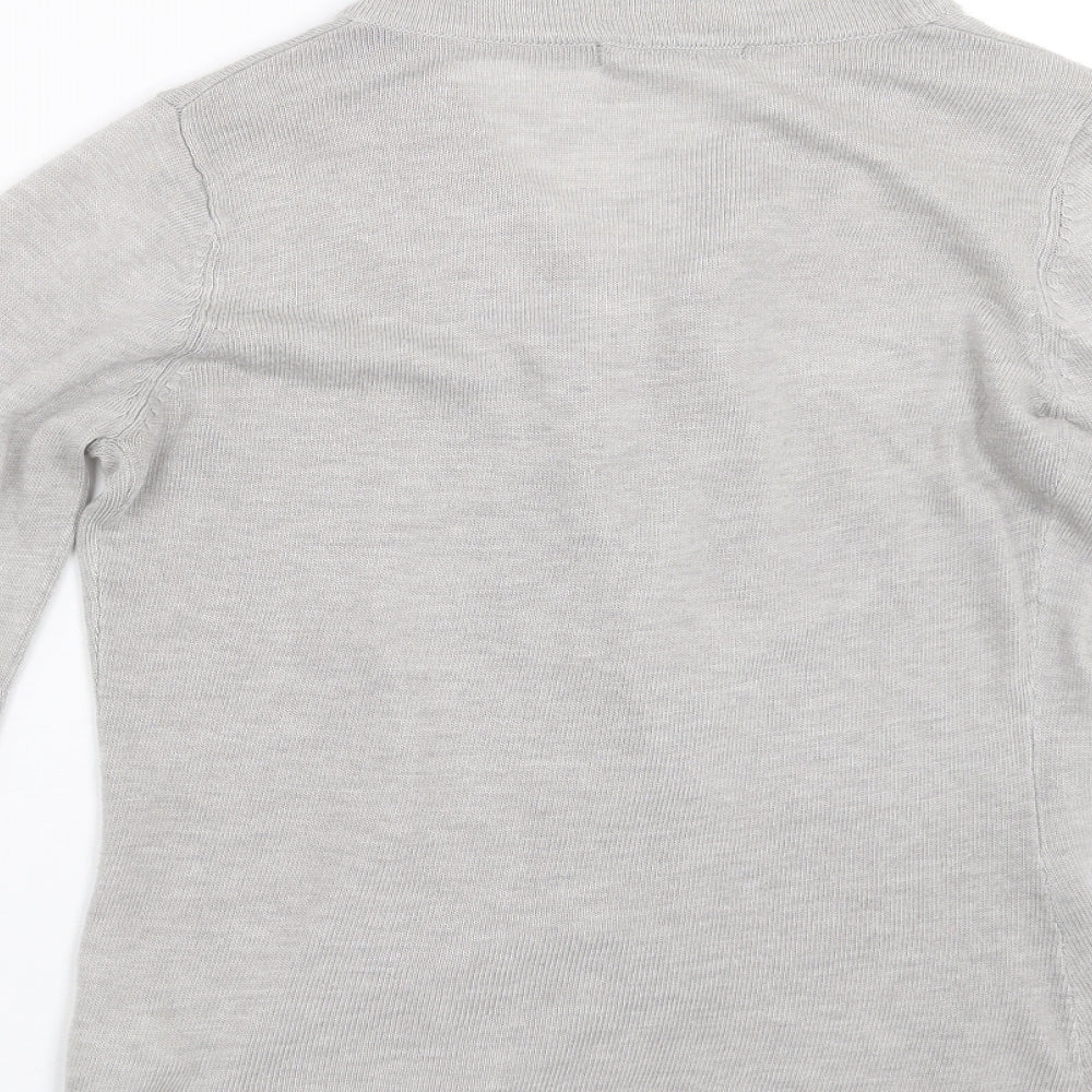 Primark Womens Grey  Knit Cardigan Jumper Size 8