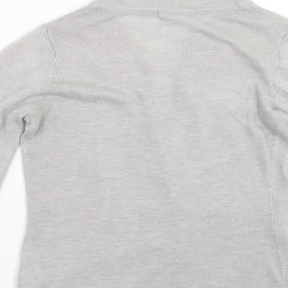 Primark Womens Grey  Knit Cardigan Jumper Size 8